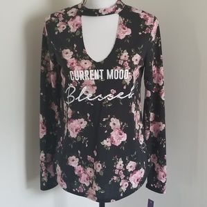 NWT Floral Stay Blessed Top